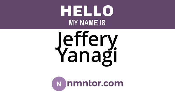 Jeffery Yanagi