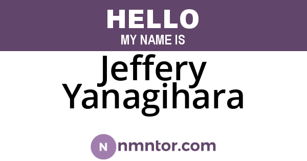 Jeffery Yanagihara