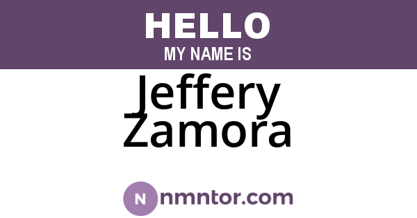 Jeffery Zamora