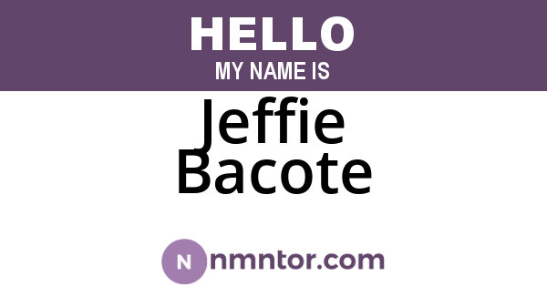 Jeffie Bacote