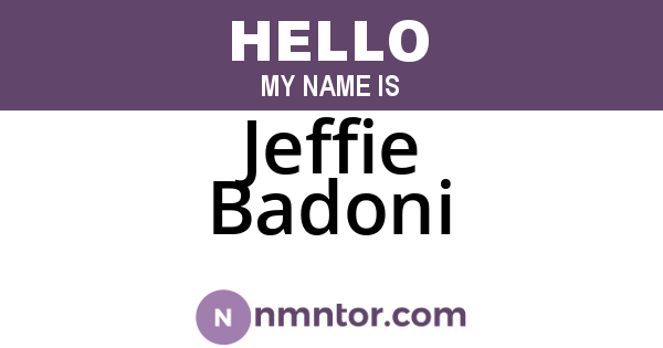 Jeffie Badoni