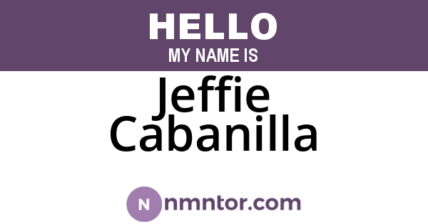 Jeffie Cabanilla