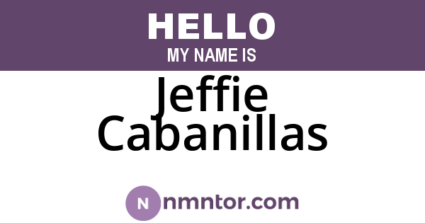 Jeffie Cabanillas