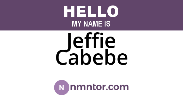 Jeffie Cabebe