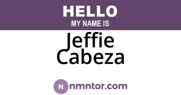 Jeffie Cabeza