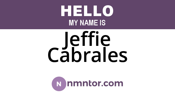 Jeffie Cabrales