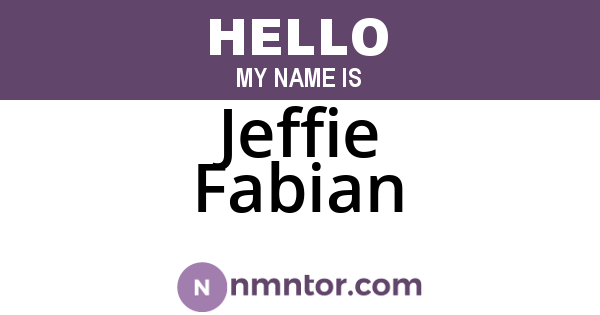 Jeffie Fabian
