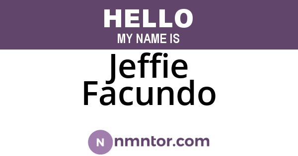 Jeffie Facundo