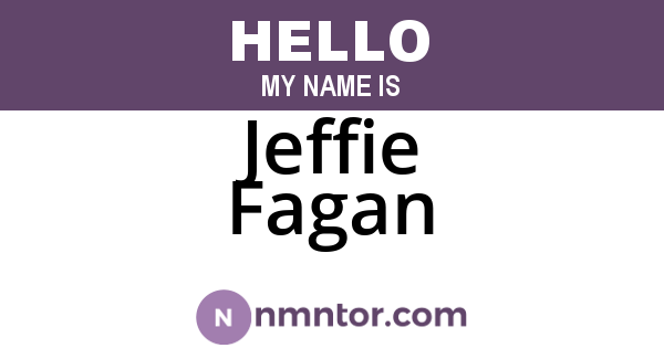 Jeffie Fagan