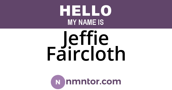 Jeffie Faircloth