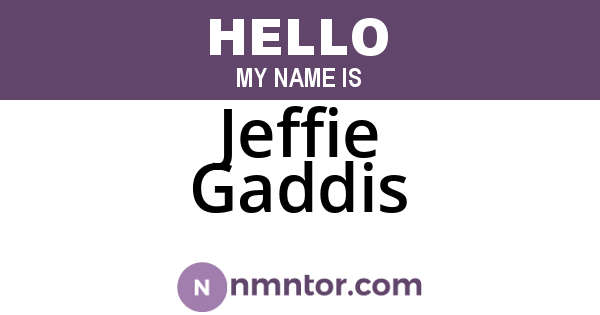 Jeffie Gaddis