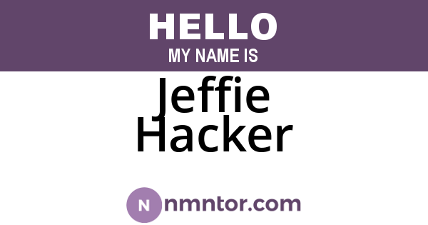 Jeffie Hacker