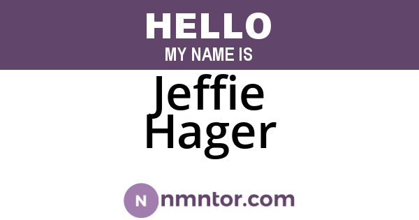 Jeffie Hager