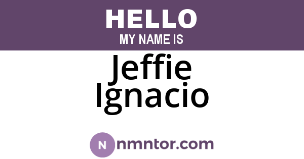 Jeffie Ignacio