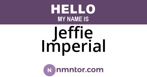 Jeffie Imperial