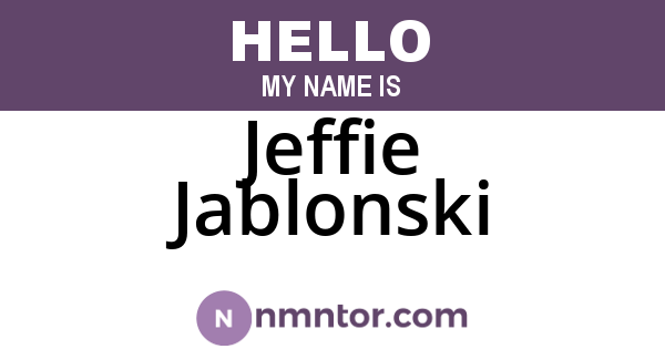 Jeffie Jablonski