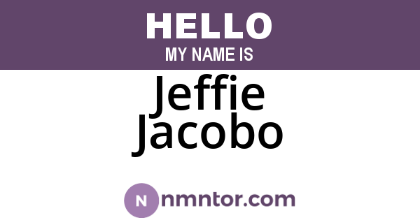 Jeffie Jacobo