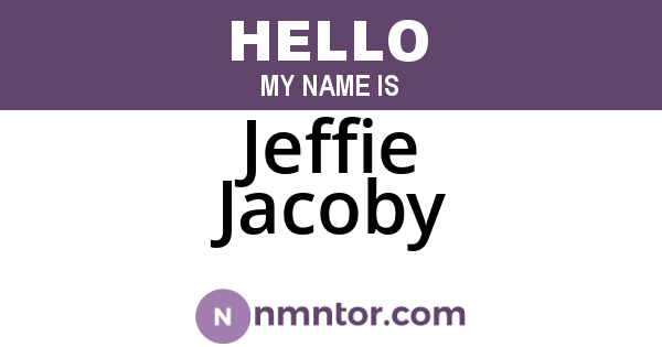 Jeffie Jacoby