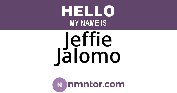 Jeffie Jalomo