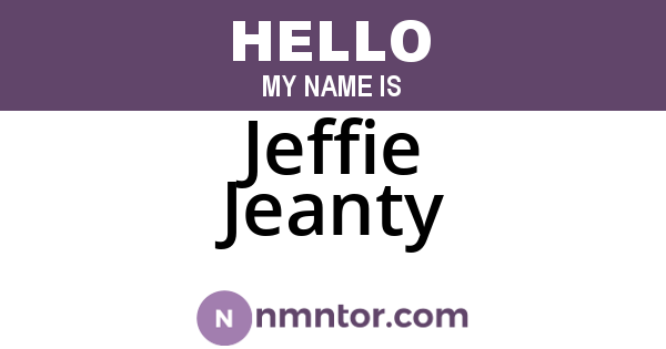 Jeffie Jeanty
