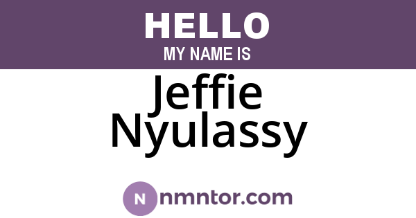 Jeffie Nyulassy