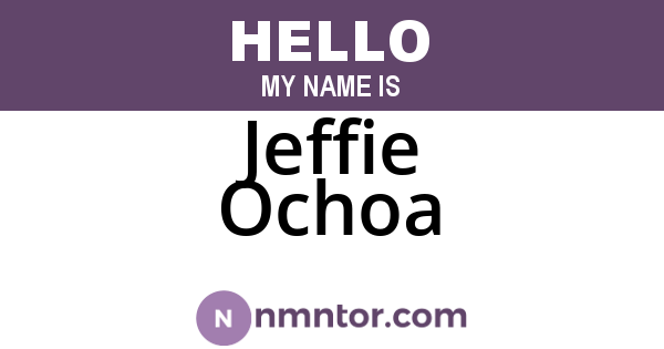 Jeffie Ochoa