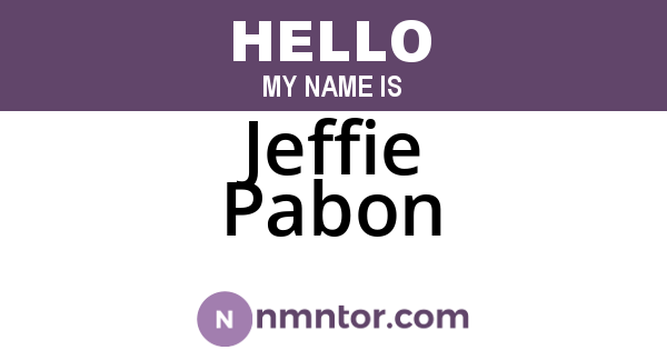Jeffie Pabon