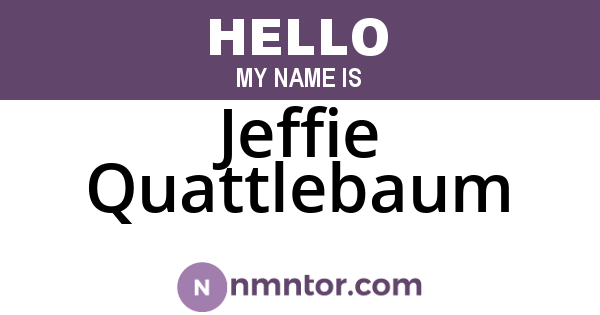 Jeffie Quattlebaum