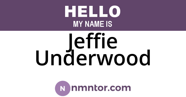 Jeffie Underwood