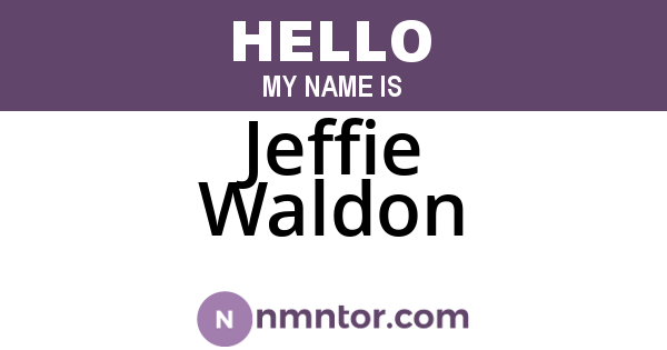 Jeffie Waldon