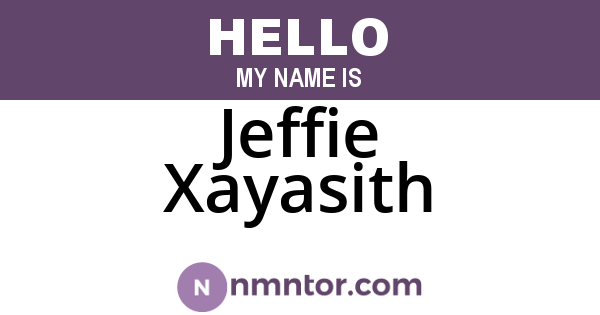 Jeffie Xayasith