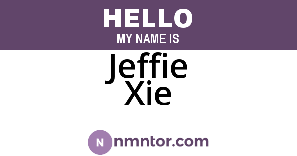 Jeffie Xie