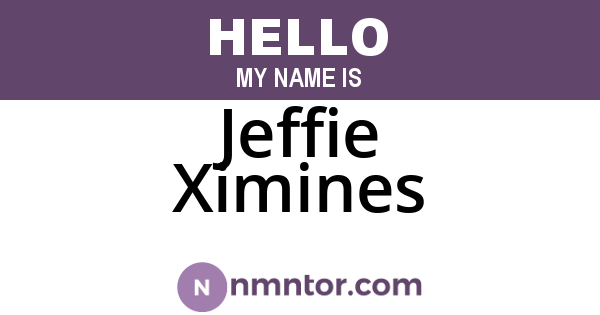 Jeffie Ximines