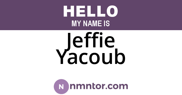 Jeffie Yacoub
