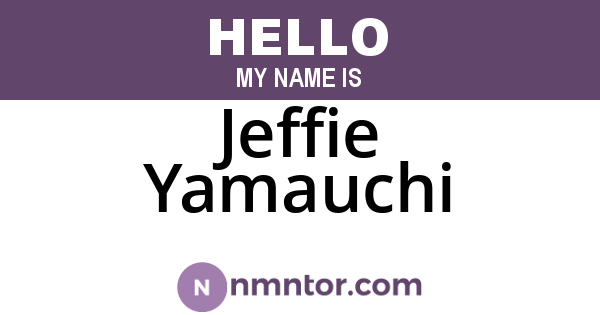 Jeffie Yamauchi