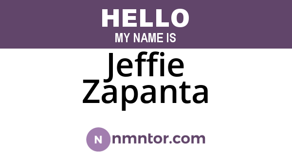 Jeffie Zapanta