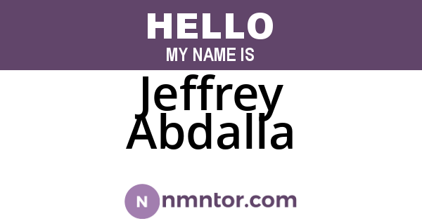 Jeffrey Abdalla