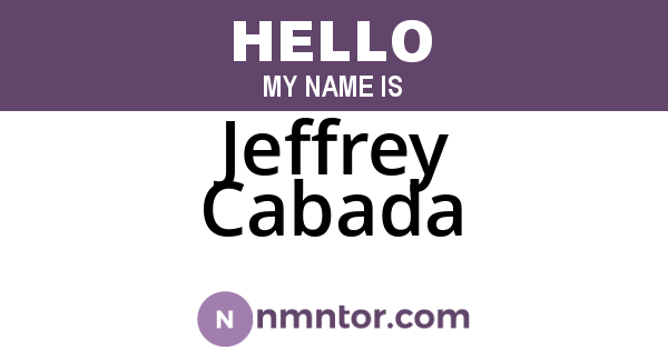 Jeffrey Cabada