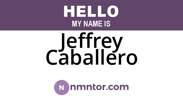 Jeffrey Caballero