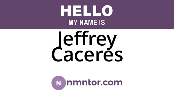 Jeffrey Caceres