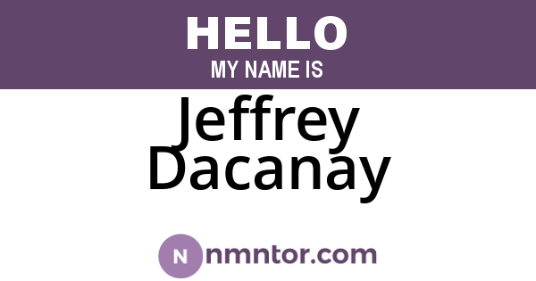 Jeffrey Dacanay