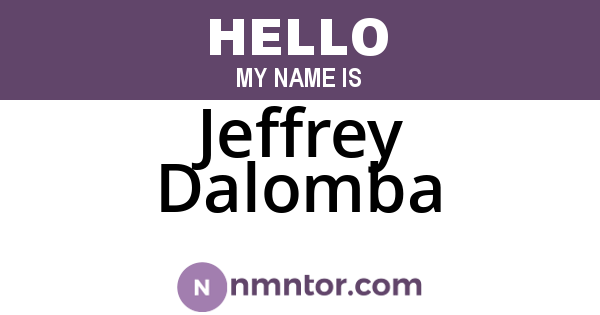 Jeffrey Dalomba