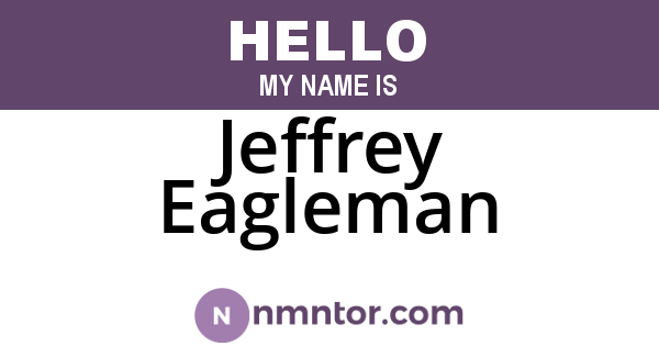 Jeffrey Eagleman