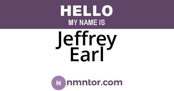 Jeffrey Earl