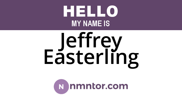 Jeffrey Easterling