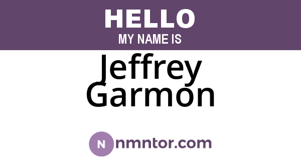 Jeffrey Garmon