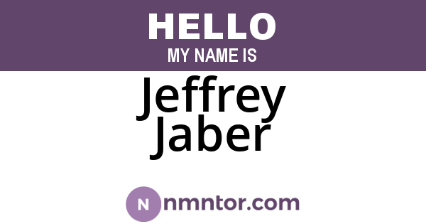 Jeffrey Jaber
