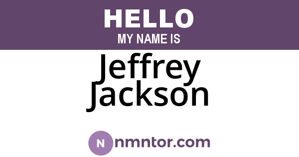 Jeffrey Jackson