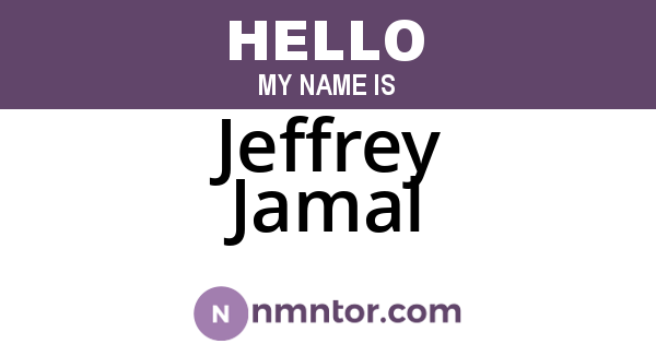 Jeffrey Jamal