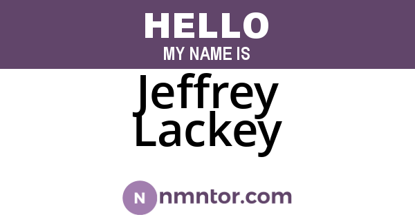 Jeffrey Lackey
